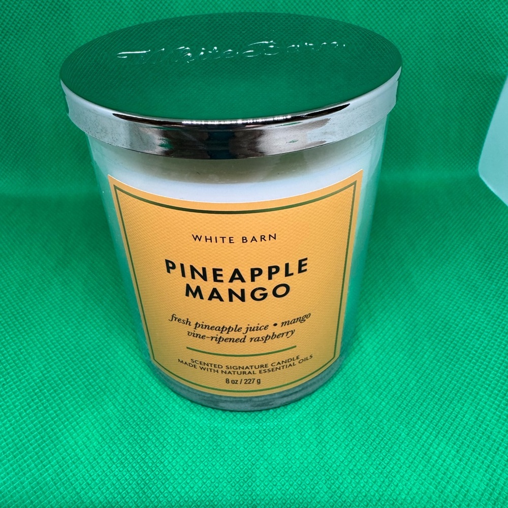 White Barn Pineapple Mango Scented Single Wick Candle New